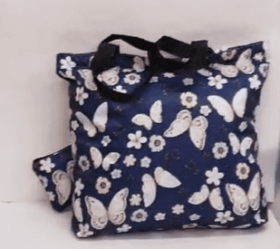 Butterfly Print Foldable Tote Bag – Lightweight & Stylish Shopping Bag